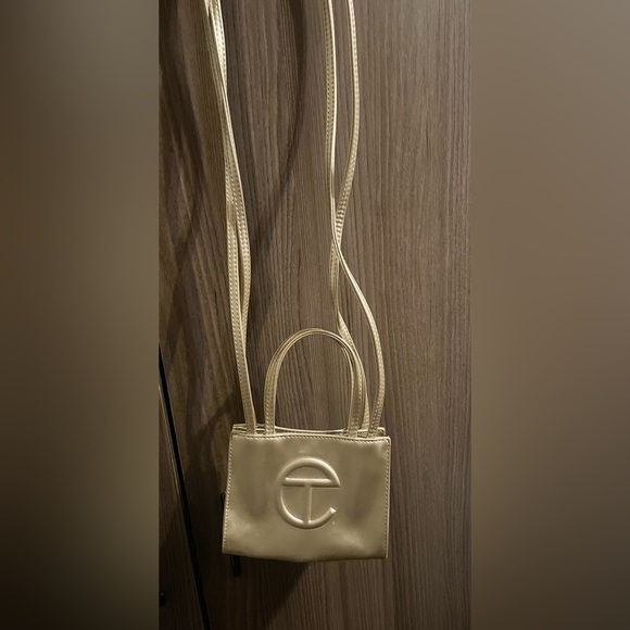 Telfar Handbags - Small gold TELFAR bag